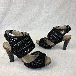 Me Too Black Suede Heel with Cut-outs, 8.5M